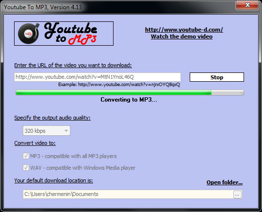 simple youtube to mp3 download